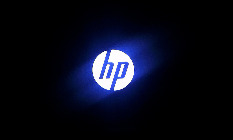 hi-tech, blue light, computer, Hp, photo, logo