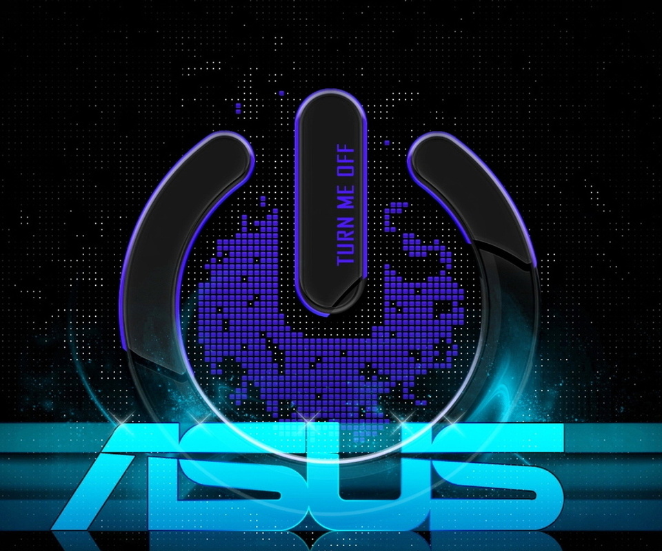 turn me off, tech, hi-tech, blue, Asus, logo, brand