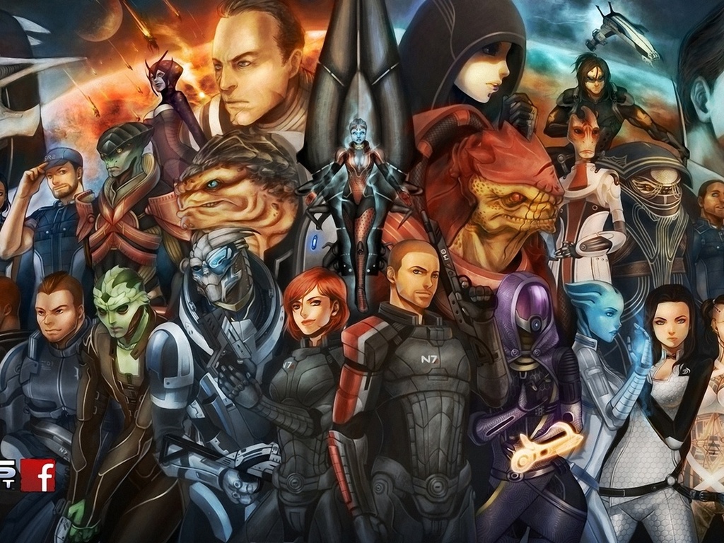 Fan art, , , , , mass effect, 