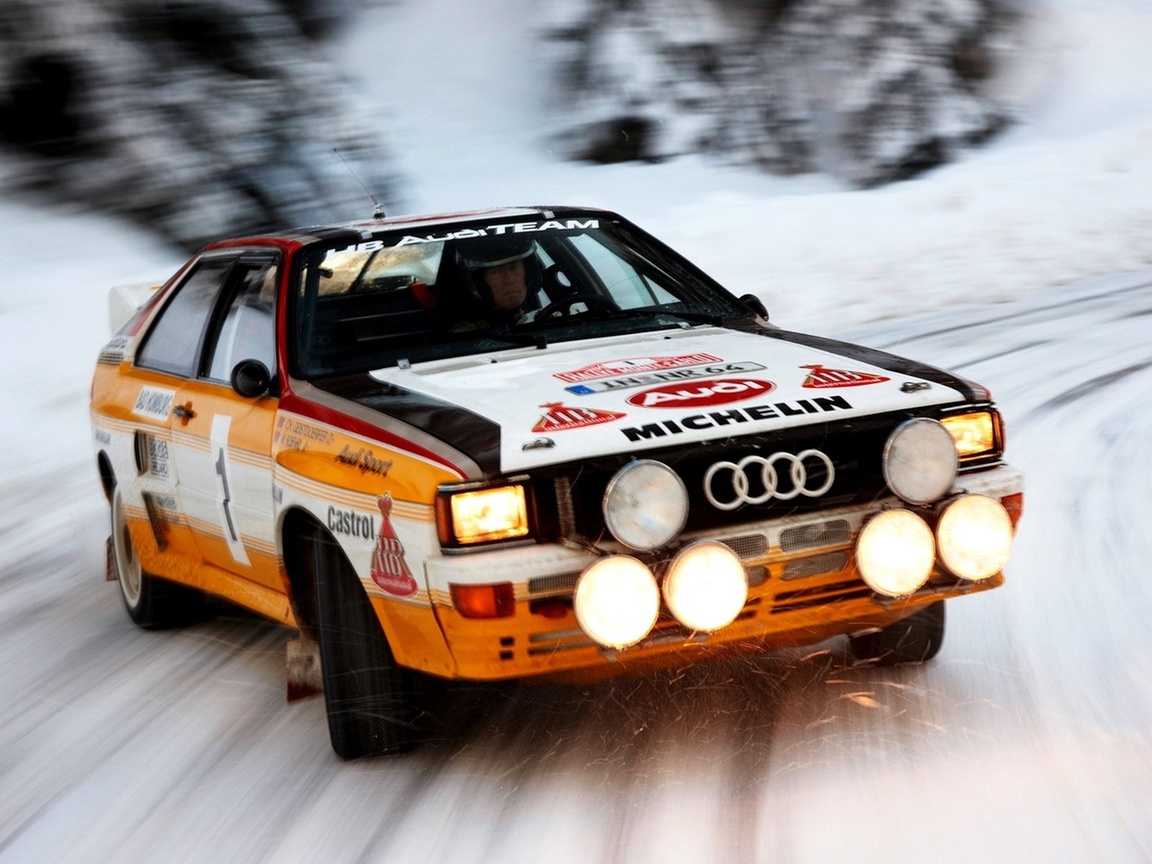 Car, audi, wallpapers, light, quattro, , rally, car, speed, snow, group b