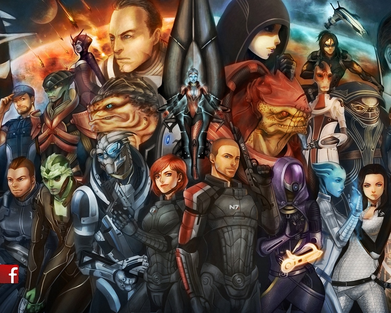 Fan art, , , , , mass effect, 