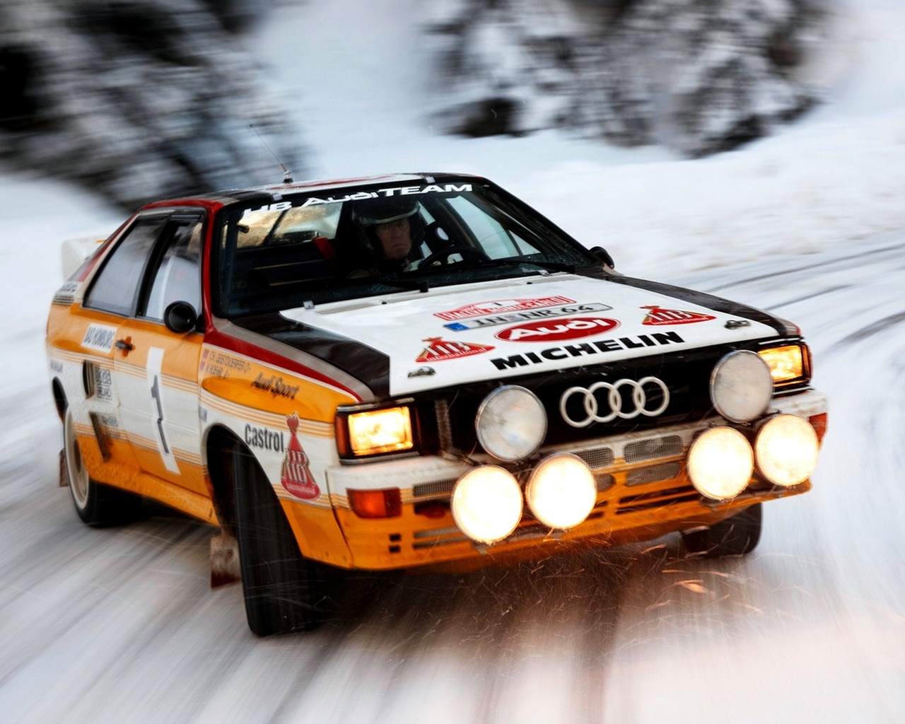 Car, audi, wallpapers, light, quattro, , rally, car, speed, snow, group b