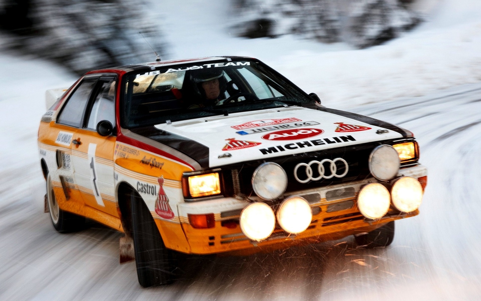 Car, audi, wallpapers, light, quattro, , rally, car, speed, snow, group b