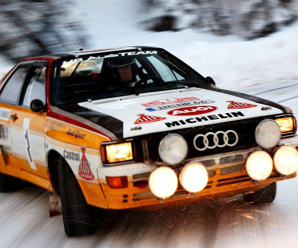 Car, audi, wallpapers, light, quattro, , rally, car, speed, snow, group b