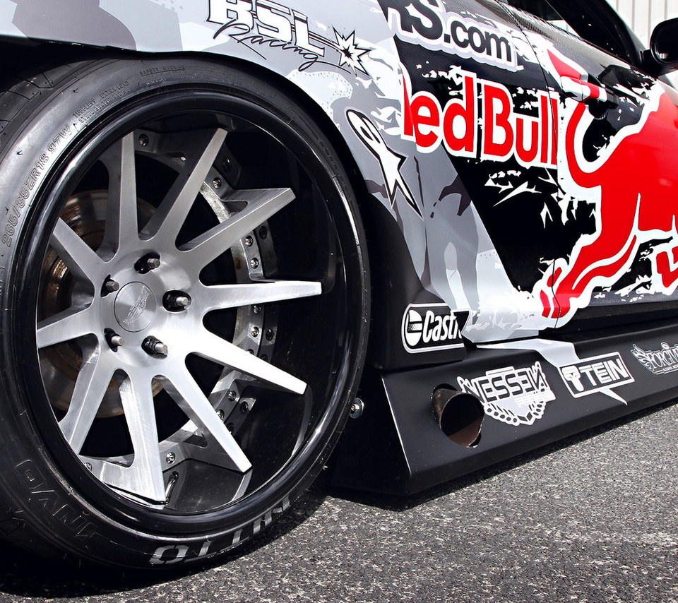 spoiler, rx-8, widebody, wheels, team, competition, red-bull racing, sportcar, Mazda, tuning, drift