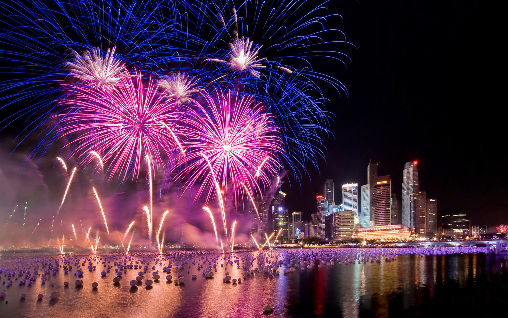 , singapore, Fireworks, , new year, 