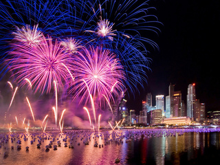 , singapore, Fireworks, , new year, 