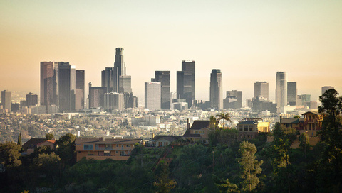city, skyline, california, los angeles, Usa, 