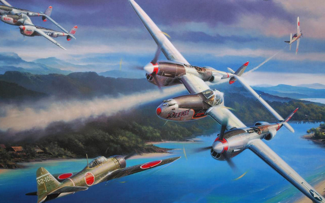 , nicolas trudgia, , , Lockheed p-38 lightning