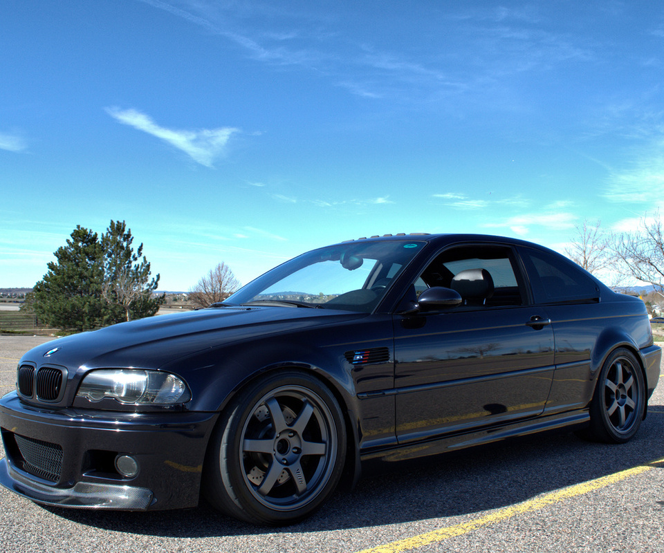 black, , m3, , trees, Bmw, , wheels, , , e46