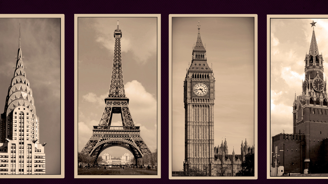 New york, , moscow, paris, london