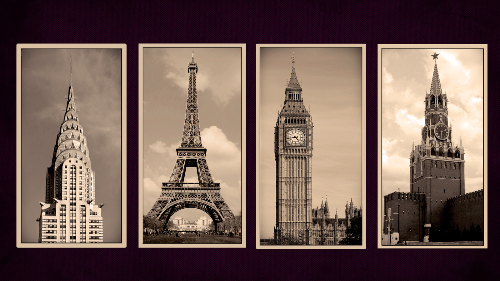 New york, , moscow, paris, london