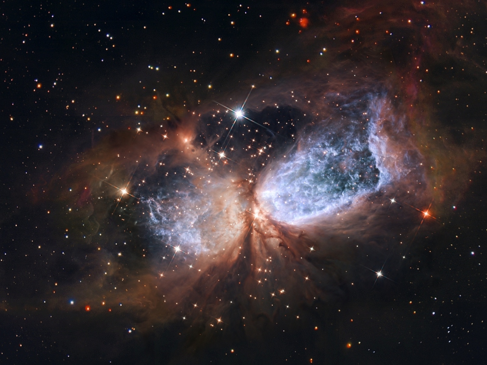 nasa, view, Hubble, region s 106, star-forming region, hubble space telescope, star, esa, dust