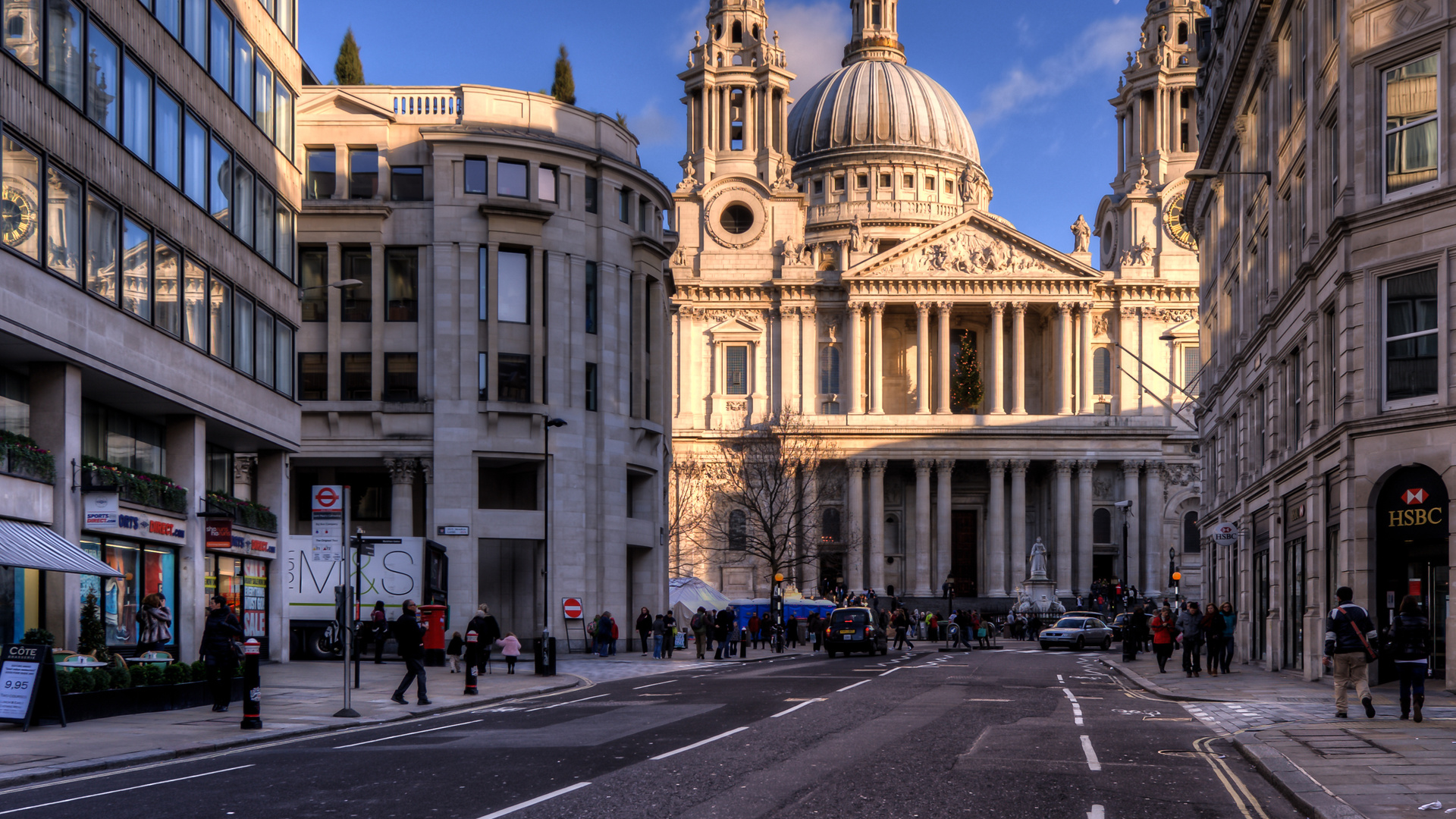 london, , Ludgate hill, england, uk, st pauls cathedral, 