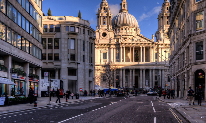 london, , Ludgate hill, england, uk, st pauls cathedral, 