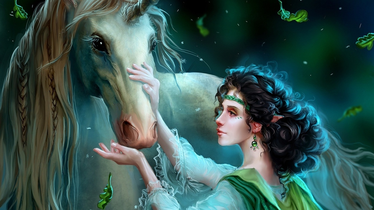 wild dreamer, , , uildrim, unicorn, art, Fairytale, fantasy, , elf