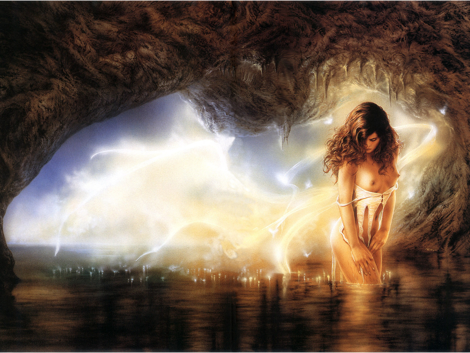 , , threads of desire, cave, Luis royo, , 