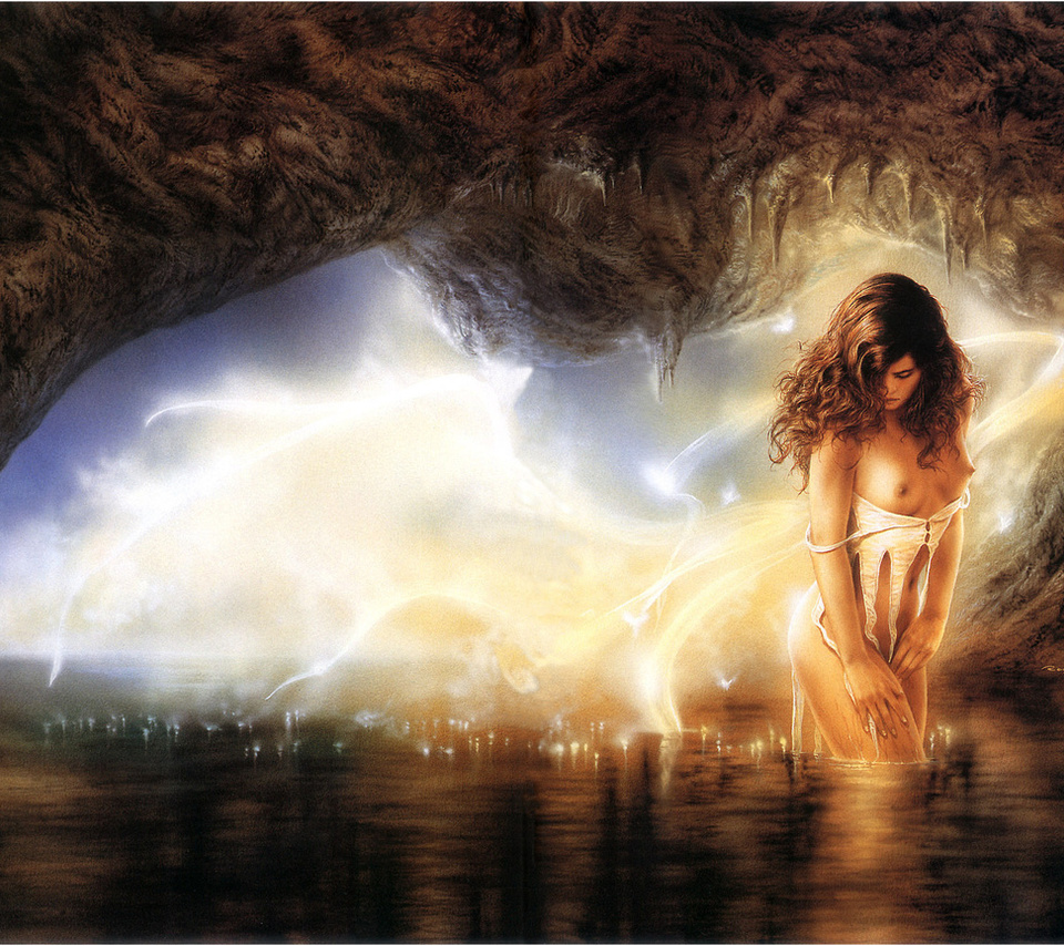 , , threads of desire, cave, Luis royo, , 