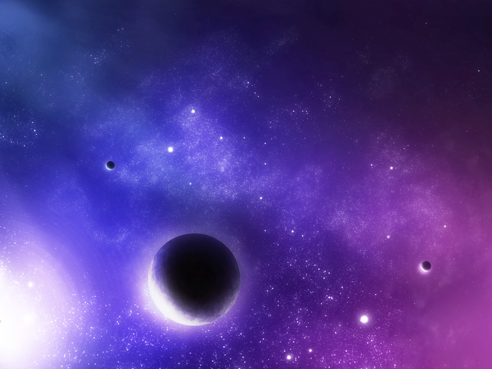 Planets, star, sci fi, blue, violet