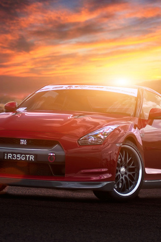 Nissan, , , r35, gt-r, front, , , , red