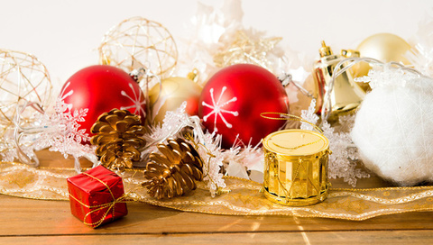 Merry christmas, new year, pinecone, decoration, gifts, toys, balls