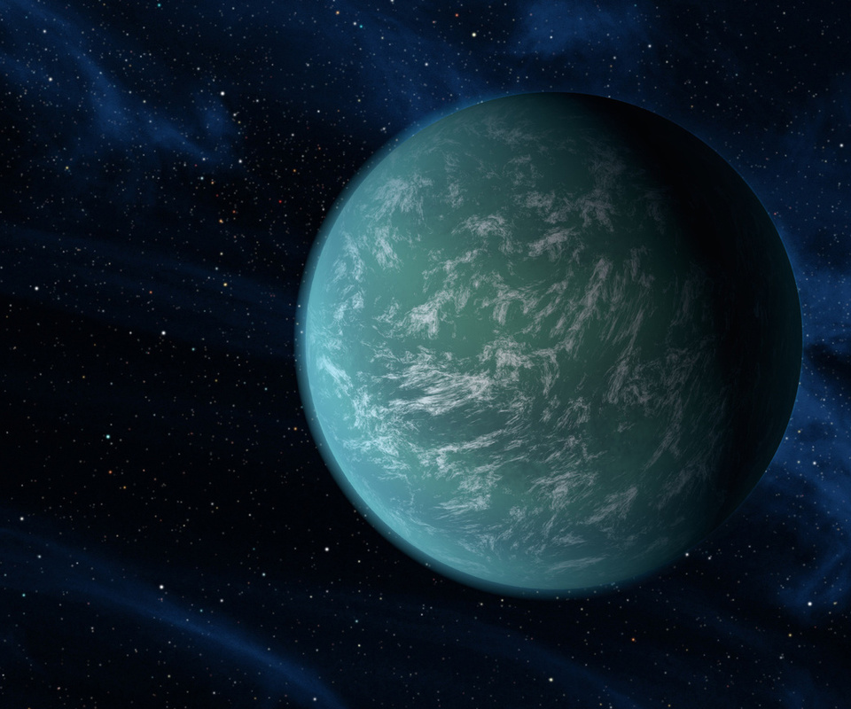 nasa, planet, green, Kepler 22-b