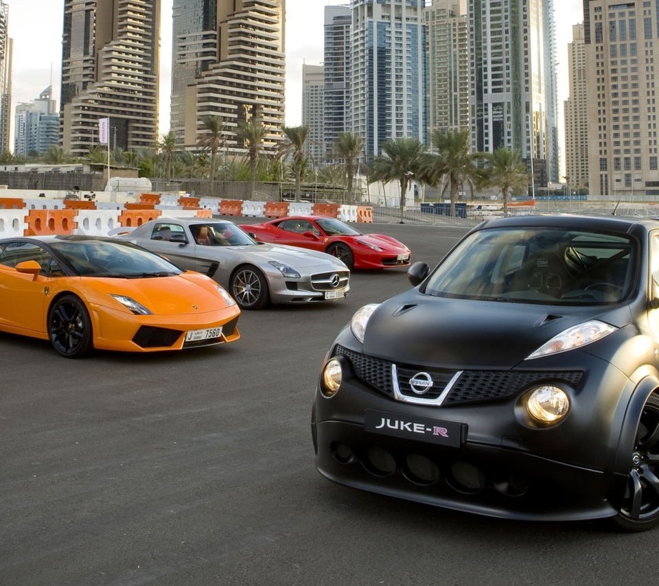 gallardo, 458, mercedes-benz, Nissan, and, juke r, lamborghini, amg, ferrari, sls, italia