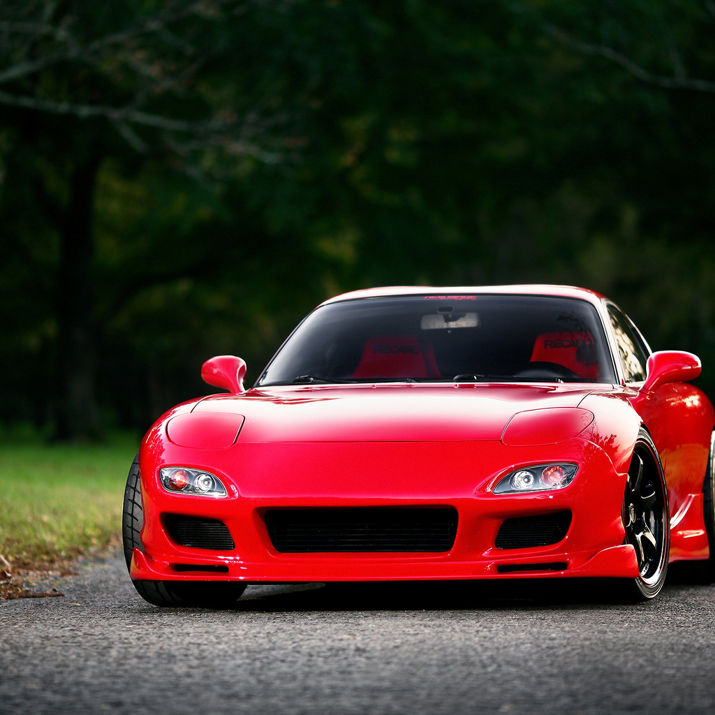 , red, Mazda, front, , fd, rx-7