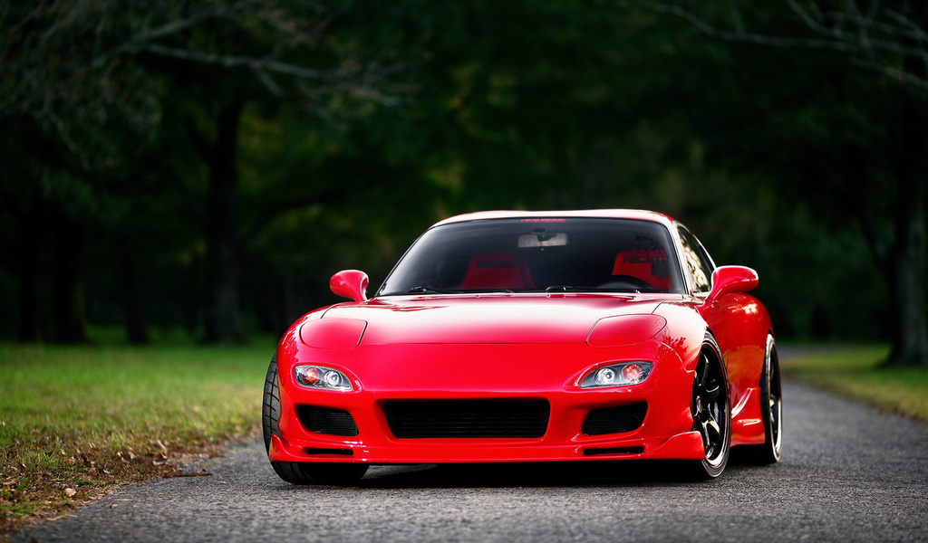 , red, Mazda, front, , fd, rx-7