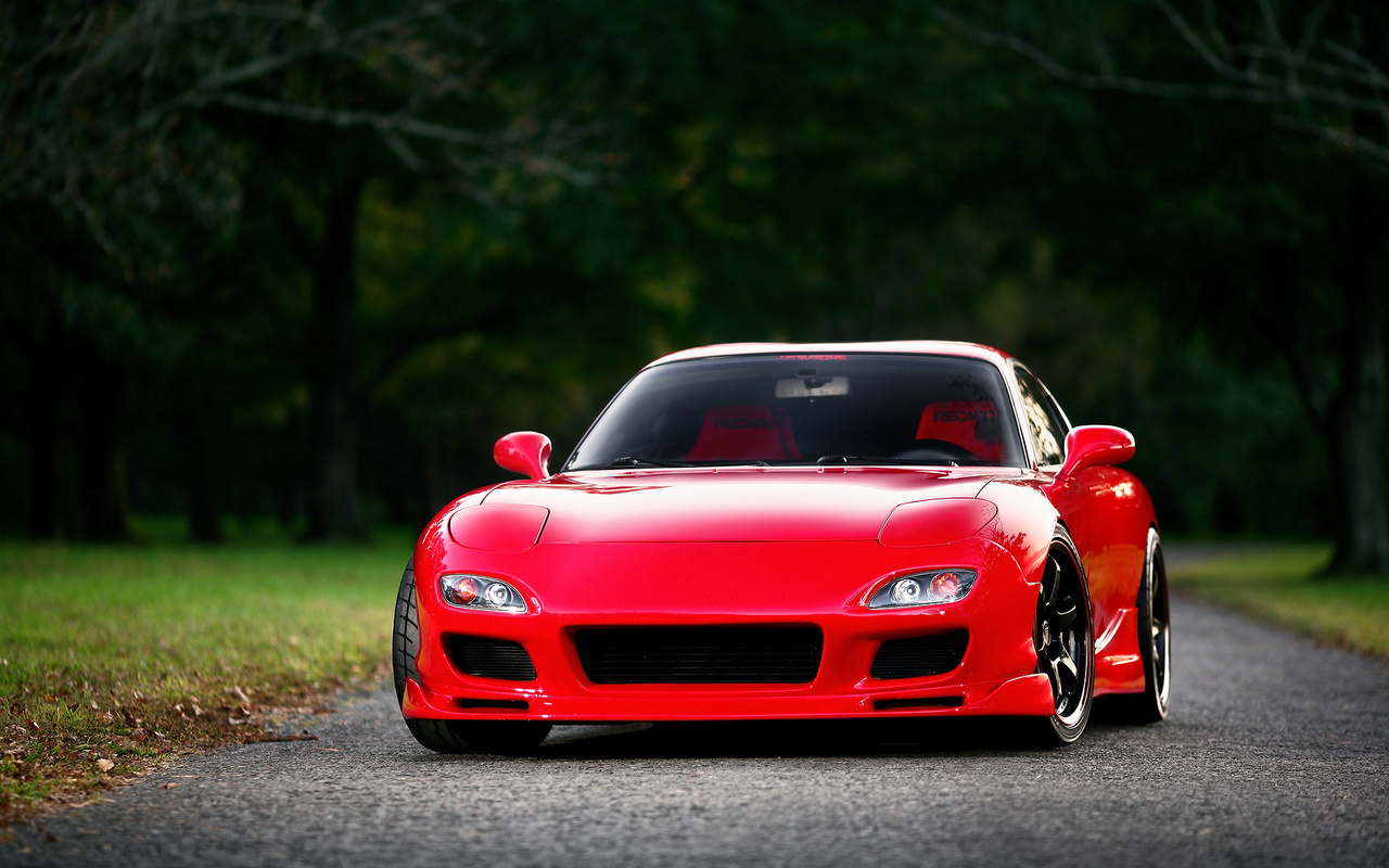 , red, Mazda, front, , fd, rx-7