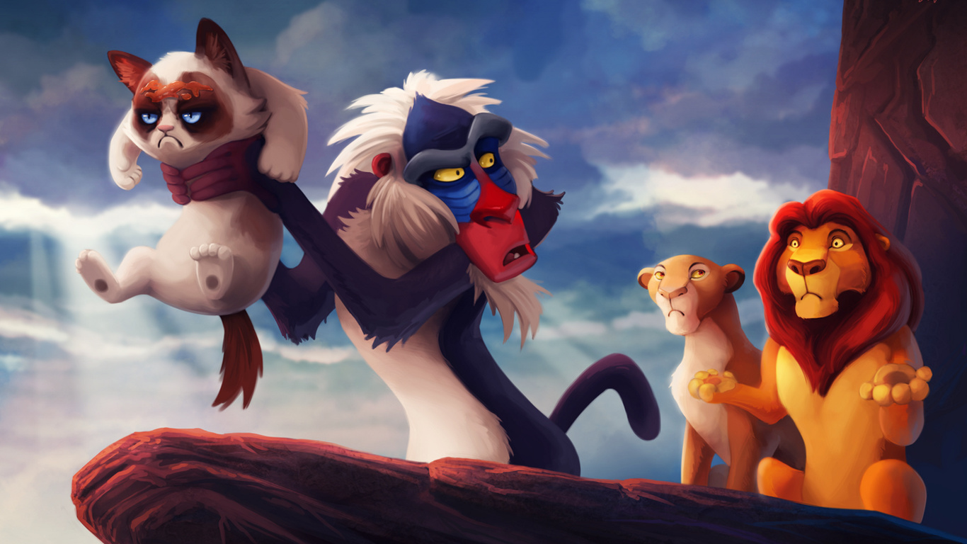 grumpy cat, lion king, lion, king, , ,  ,  , , , 