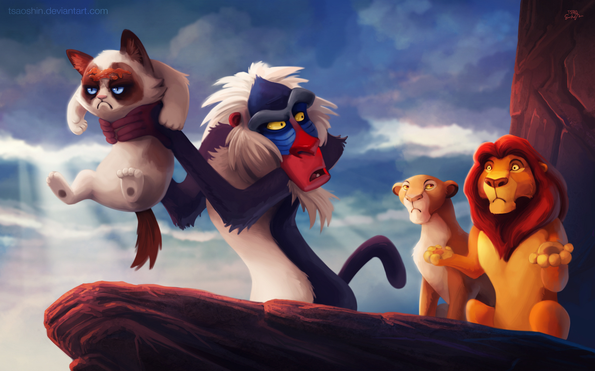 grumpy cat, lion king, lion, king, , ,  ,  , , , 