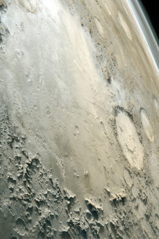 Sci fi, planet, craters, grey