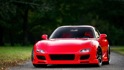 , red, Mazda, front, , fd, rx-7