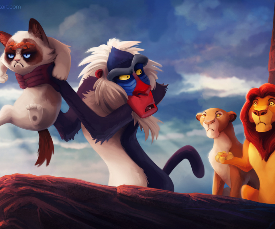 grumpy cat, lion king, lion, king, , ,  ,  , , , 