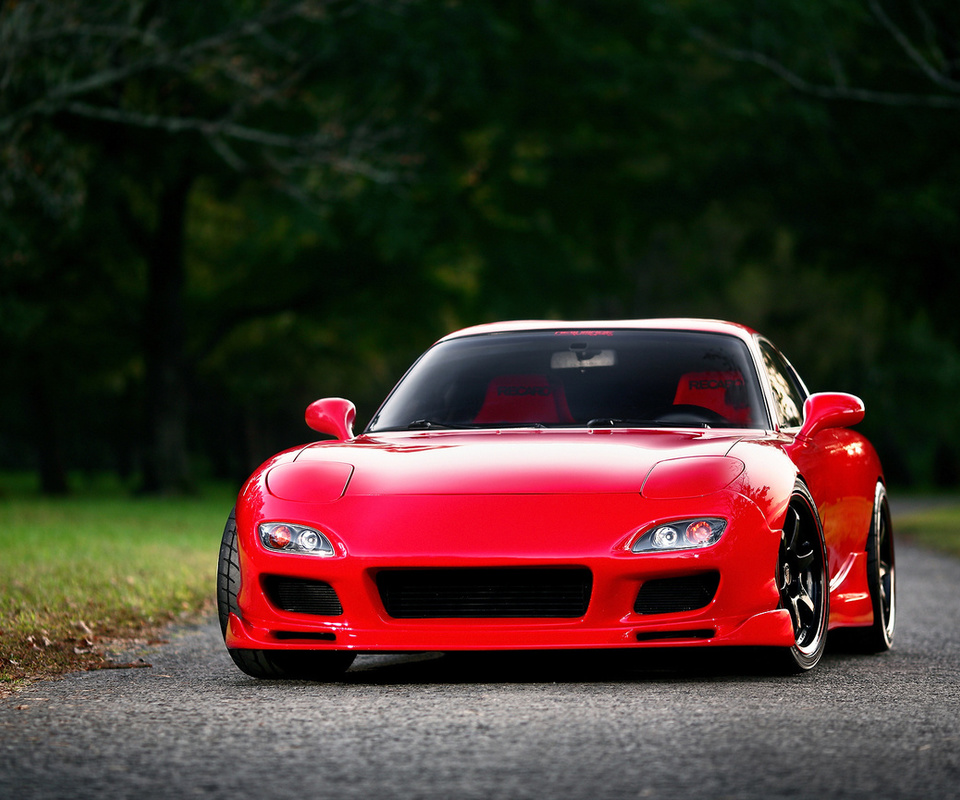 , red, Mazda, front, , fd, rx-7