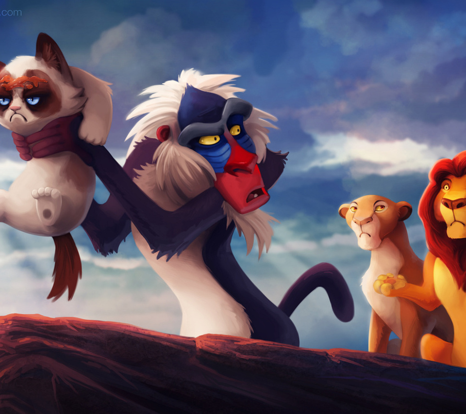 grumpy cat, lion king, lion, king, , ,  ,  , , , 