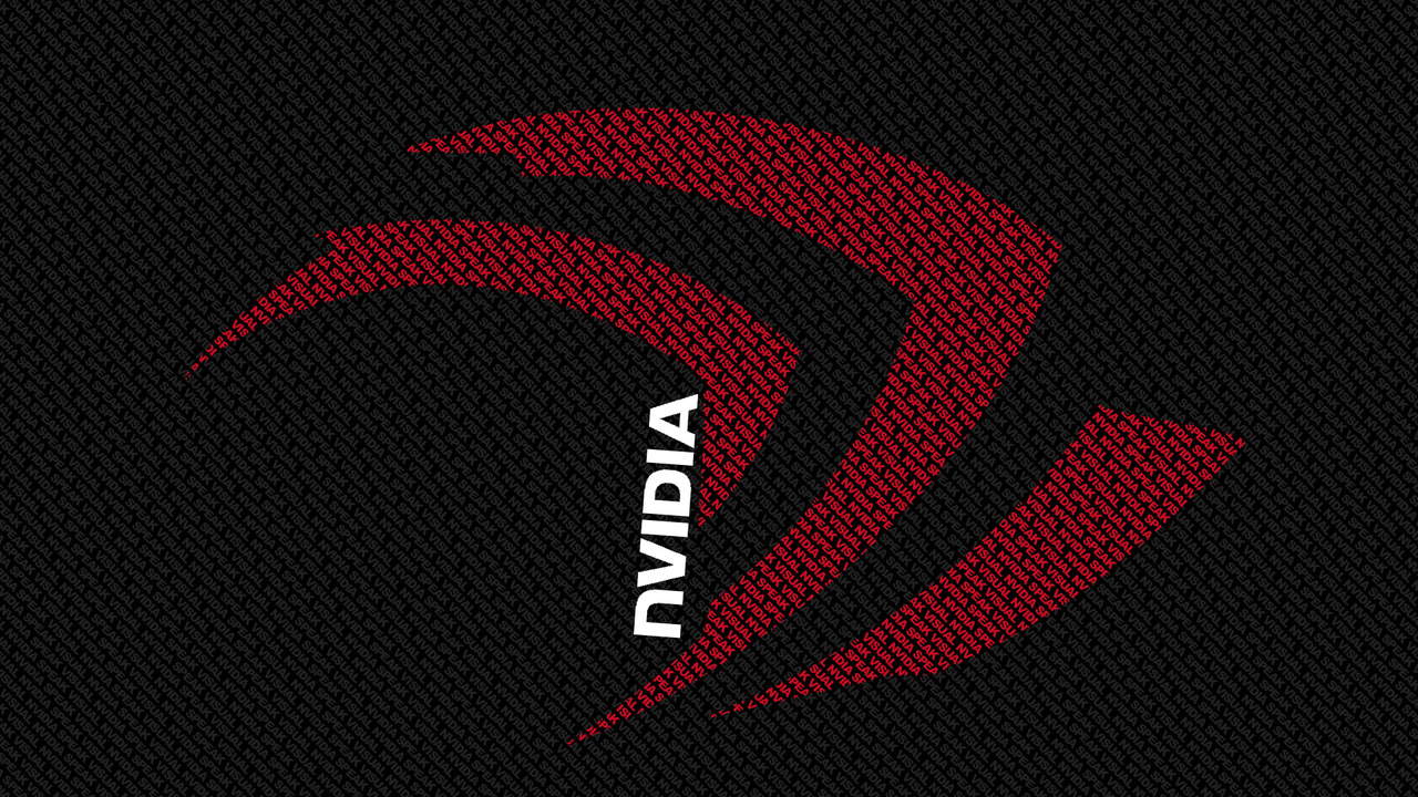 black, white, letters, Nvidia, red