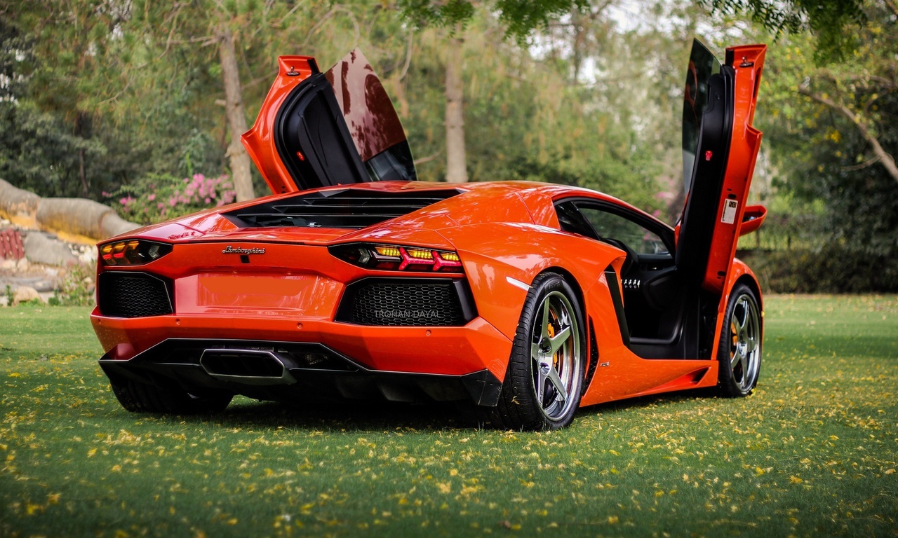 , orange, Lamborghini, lp700-4, , aventador