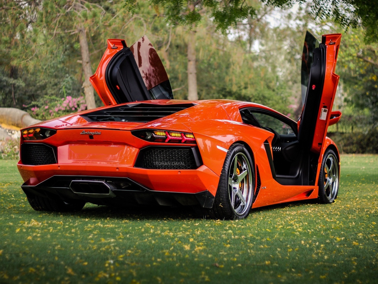 , orange, Lamborghini, lp700-4, , aventador