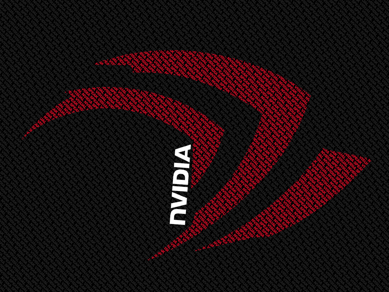 black, white, letters, Nvidia, red