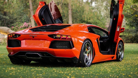 , orange, Lamborghini, lp700-4, , aventador