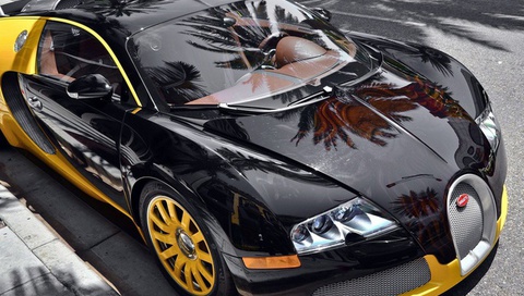 veyron, eb, yellow, street, supercar, Bugatti