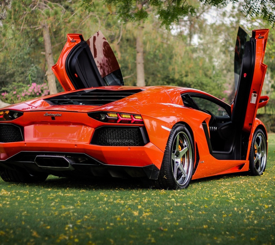 , orange, Lamborghini, lp700-4, , aventador