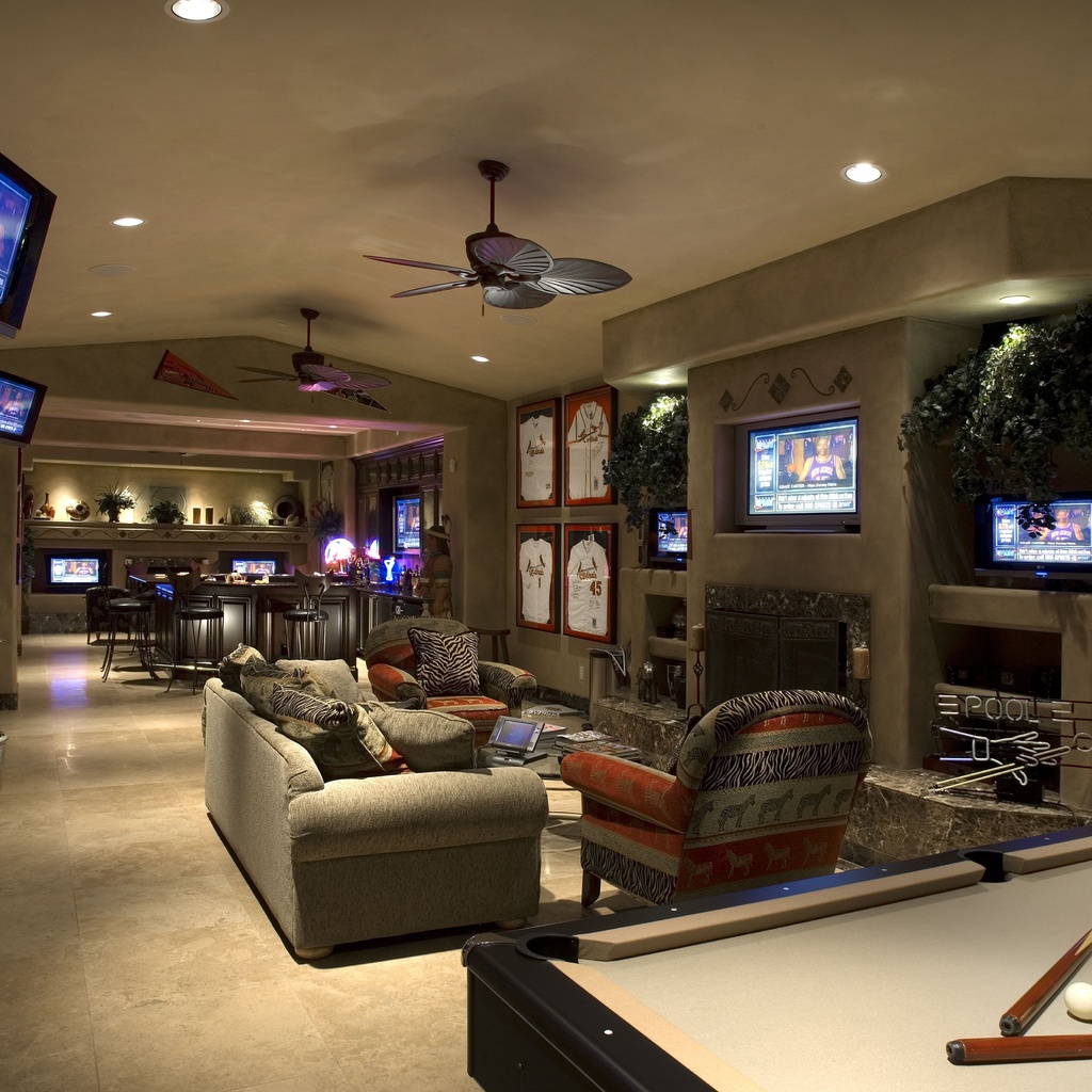 Interior, pool table, room bar, , , , game, billiard