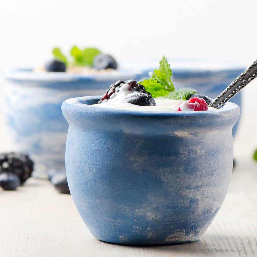 yogurt, Cream, dessert, milk, , fruits, raspberries, blackberries, cups, blueberries