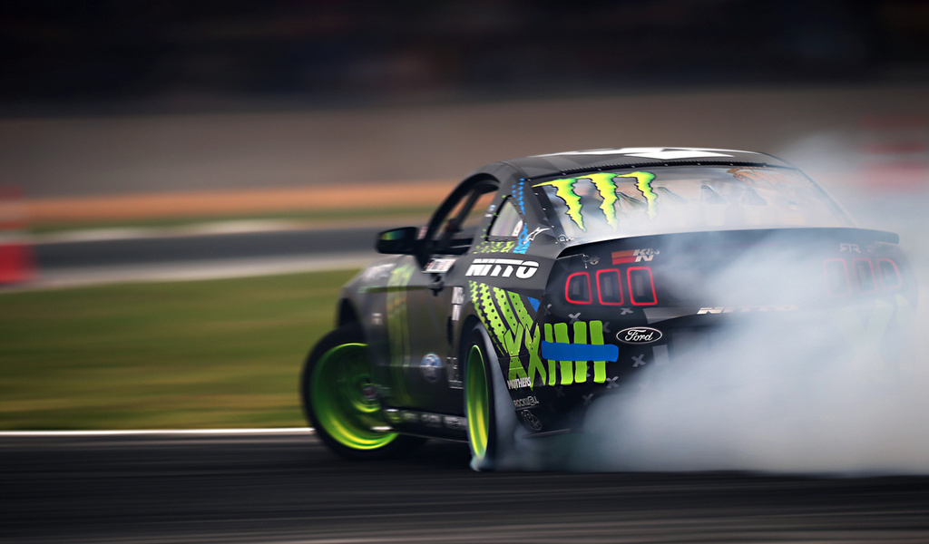 smoke, formula drift, mustang, rtr, Ford, team, monster energy, motion, vaughn gittin jr