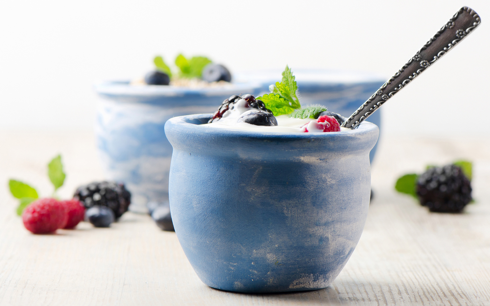 yogurt, Cream, dessert, milk, , fruits, raspberries, blackberries, cups, blueberries