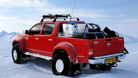 north pole, , Toyota, arctic trucks, red, hilux,  , 