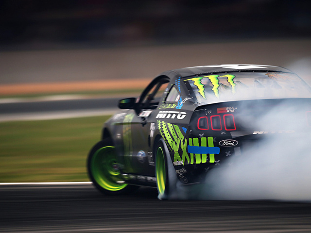 smoke, formula drift, mustang, rtr, Ford, team, monster energy, motion, vaughn gittin jr